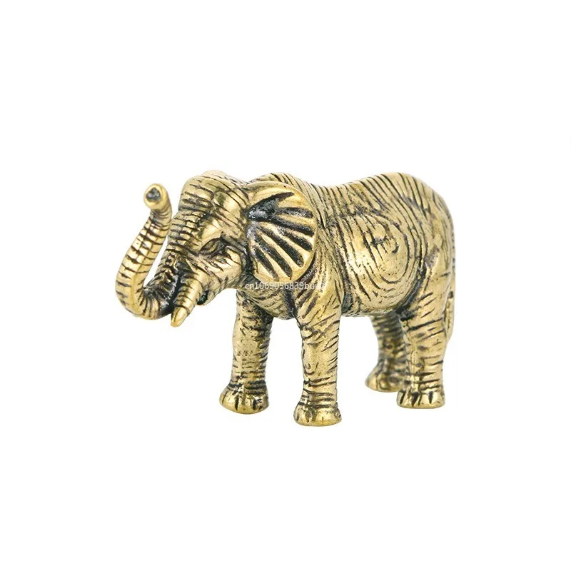 Латунная статуя слона из Таиланда настольные игрушечные украшения медные