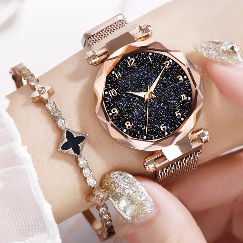 

Luxury Women Watches Magnetic Starry Sky Female Clock Quartz Wristwatch Fashion Ladies Wrist Watch reloj mujer relogio feminino