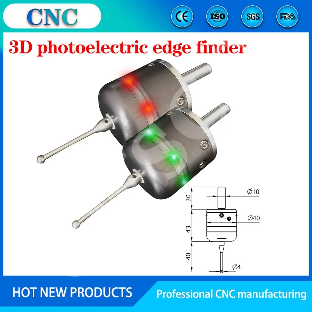 

CNC3d photoelectric edge finder three-coordinate probe center rod 40mm probe center rod with steel tungsten probe