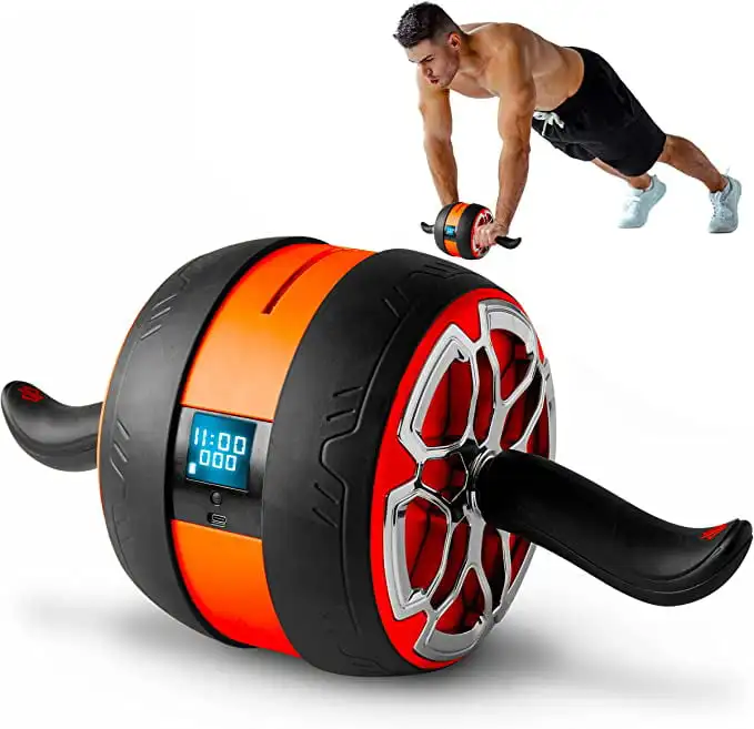 

Wheel - Abs Workout Equipment for Abdominal and Core Strength Training with Workout Program, Ultra-Wide Wheel for Max Result, Ho