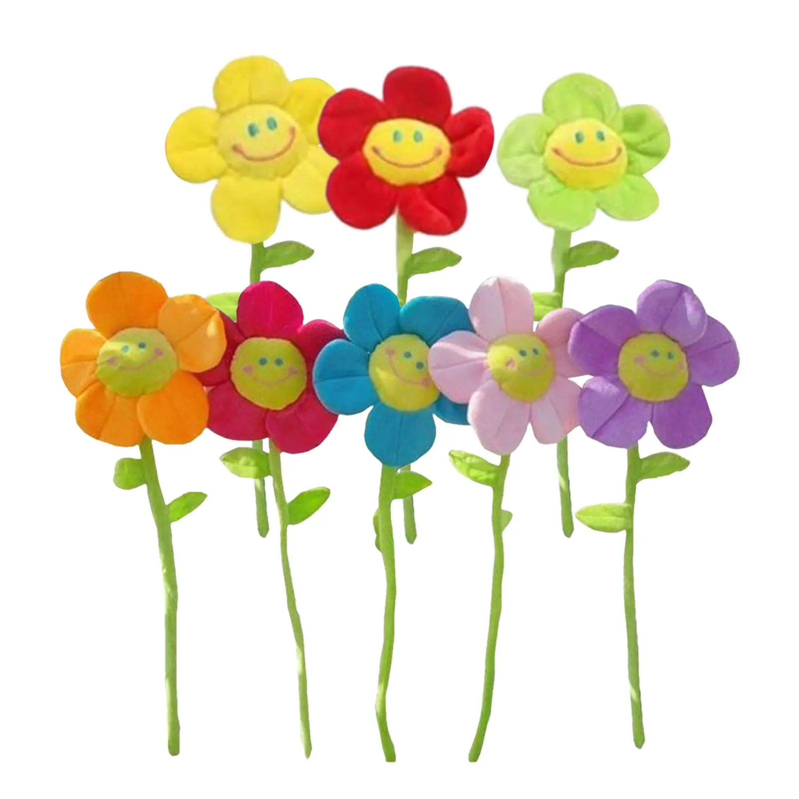 

Plush Rose Flower Bendable Stems Colorful Stuffed Sun Flower Toy Plush Bouquet Toy Gift For Kids Girl Toddlers Valentines Day