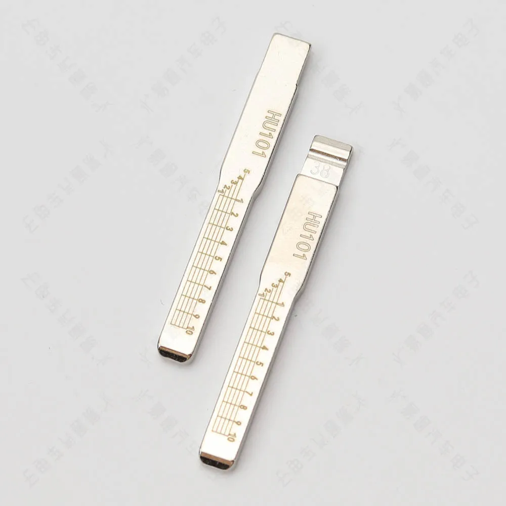 10PCS/LOT HU101 Engraved Line Key Blade For Ford Focus Fiesta Mondeo Volvo Jaguar Scale Shearing Teeth Cutting Blank 2 IN 1 - купить по