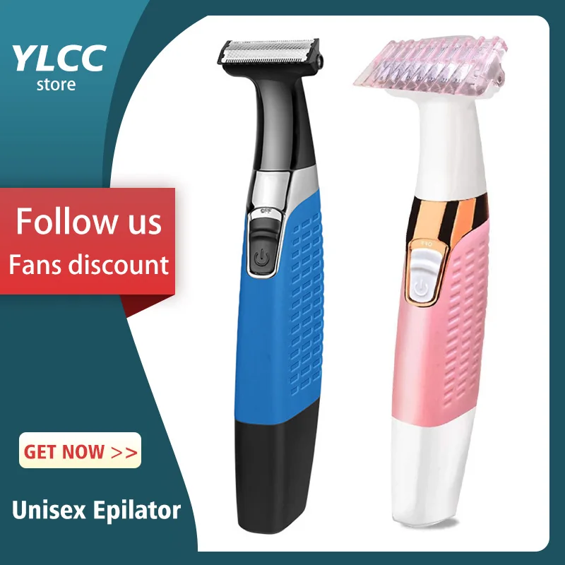 

Бритва электрическая унисекс для женщин, триммер для удаления волос, безболезненный триммер для зоны бикини, машинка для быстрого бритья дл...