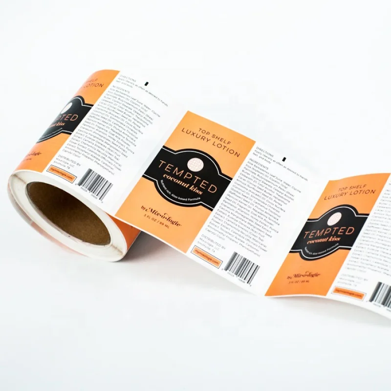 

custom cosmetic jar sticker printed adhesive waterproof private soft touch lamination packaging label for shampoo lotion bottles