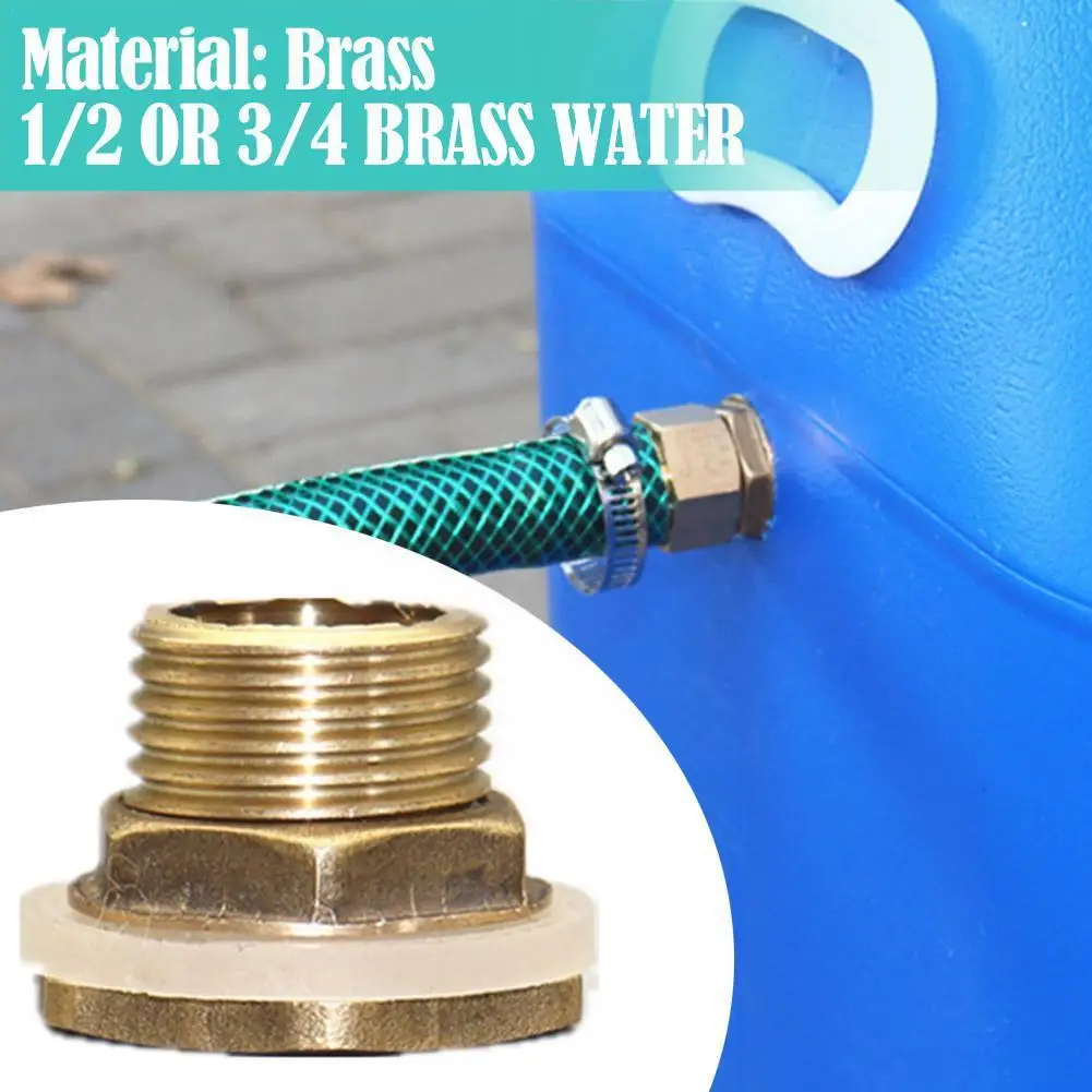

Copper Water Tank Connector 1/2" 3/4" Male Brass Pipe Without Swivel Tap Nut Jointer Fittings Loose Single Key R4J8