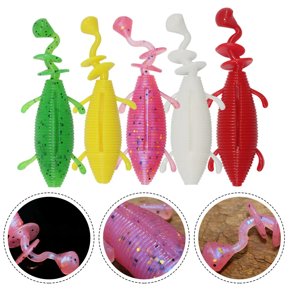 

3Pcs 11g Ephemera Lures Elastic Insect Shape Fishing Soft Lure TPR Rubber Mayfly Bait Floating Bionic Bait Pesca Iscas Tackle
