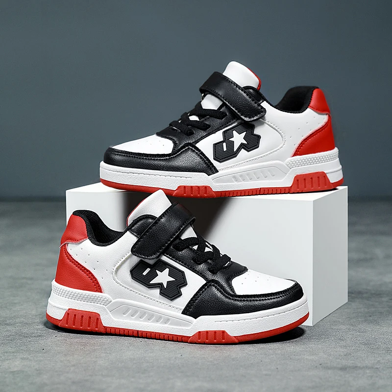 

New Children Shoes Boys Sneakers Kids Sports Tennis Shoes Fashion Leather Luxury Designer Shoes for Boy School Casual Sneakers
