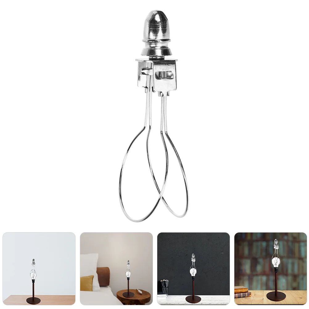 

Lamp Shades Lamp Adapter Kit Spring Clip Bulb Parts Hardware Holder Bulbs Metal