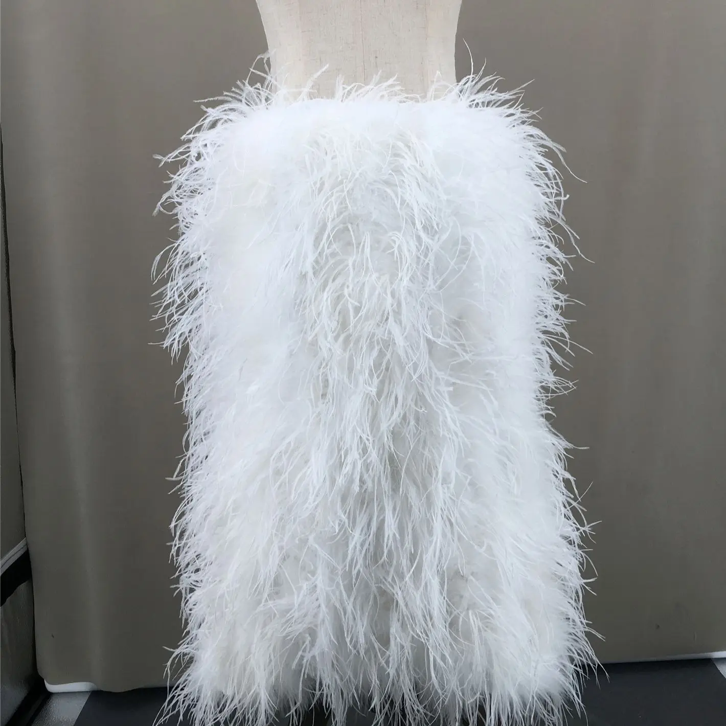 

natural ostrich feather skirt 220629 furry flufffy 2023 for party 2023 summer luxury