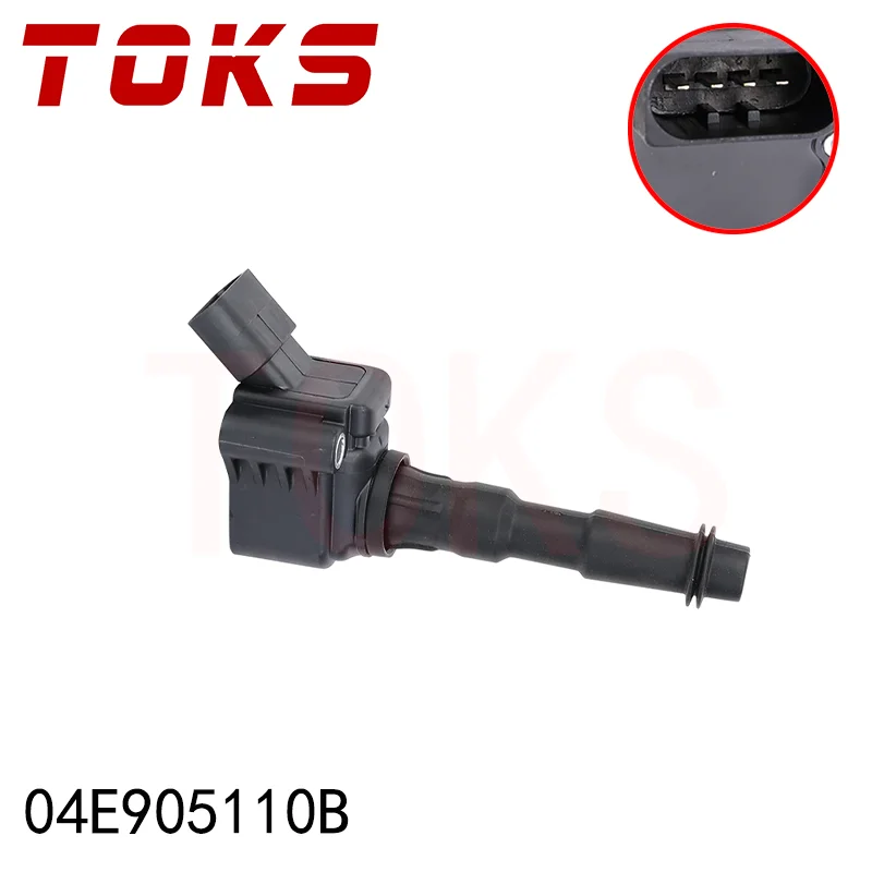 

TOKS 1PC Ignition Coils 04E905110B for AUDI A3 Q3 A4 A5 VW UP! FOX JETTA MII LEON OCTAVIA CITIGO 04E905110C 06H905110