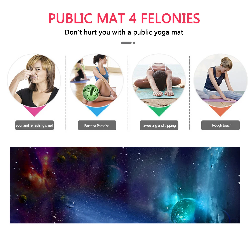 

Foldable Pilates Yoga Towel Anti Slip Microfiber Fleece Yoga Mat Towel Soft Printed with Corner Pocket Fitness Workout Equipment