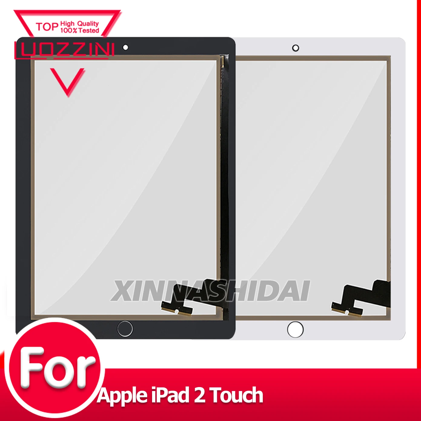 Фото Для iPad 2 A1395 A1396 A1397 Дисплей Сенсорный экран Панель дигитайзера Переднее стекло Запасные части №1