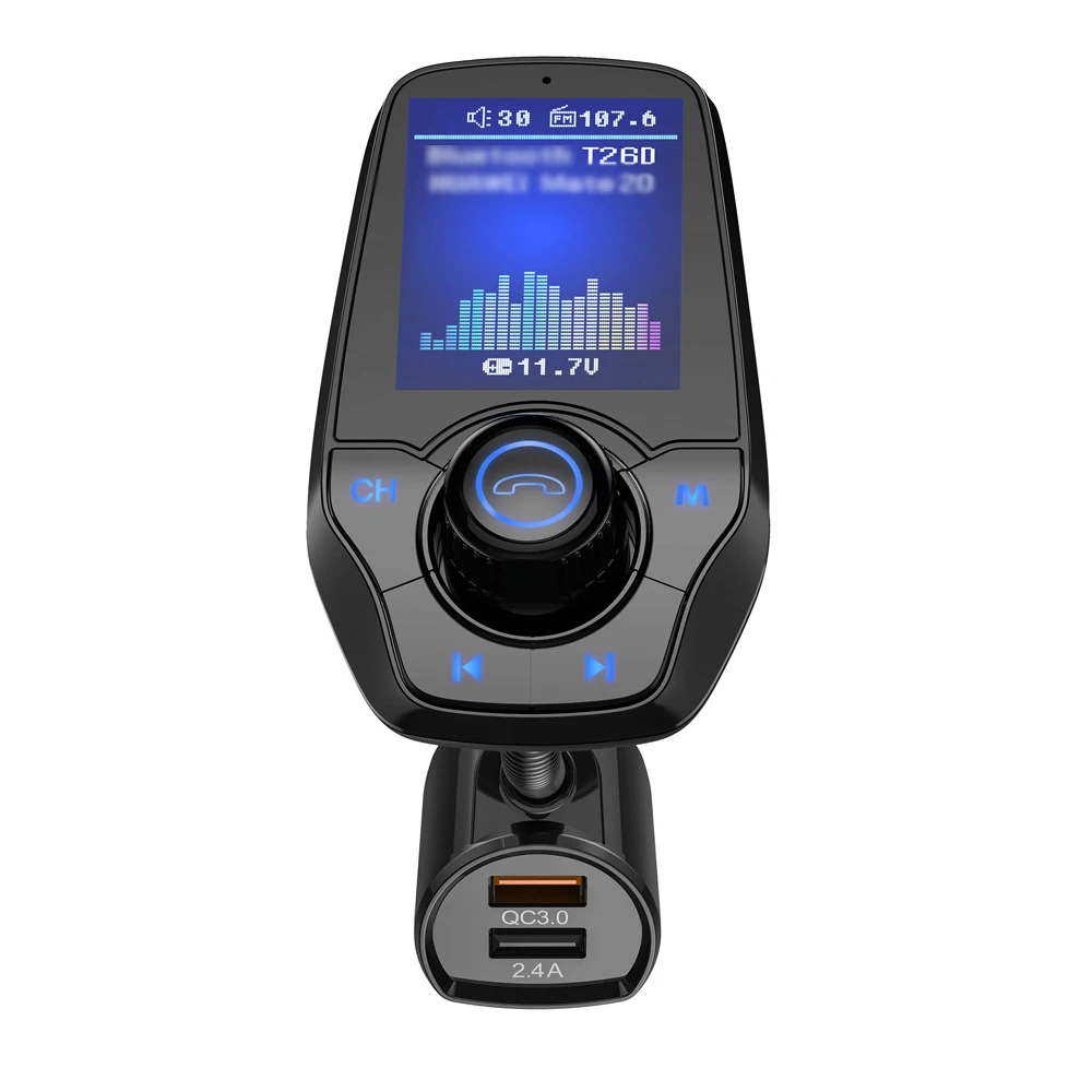 Автомобильный MP3 музыкальный плеер с поддержкой U-диска/TF-карты/AUX-IN Play QC3.0