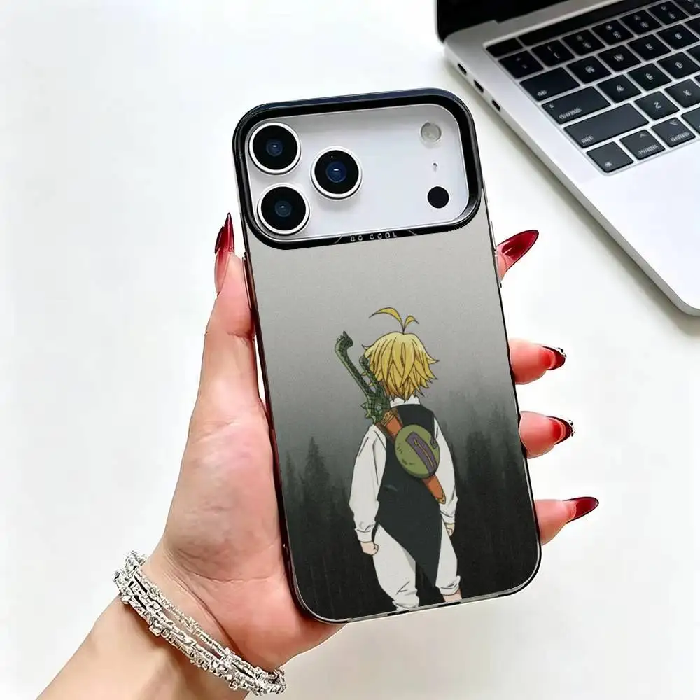 Чехол для телефона S-Seven Deadly Sins M-Meliodas для iPhone 17, 16, 15, 14, 13, 12 Plus, Pro Max, с цветным серебристым покрытием внутри. (art.: 3920dd3633dee) - 3920dd3633dee