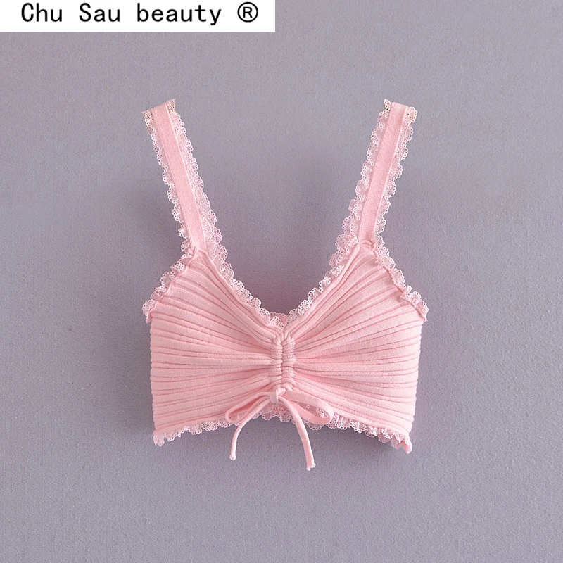 

Женский кружевной топ без рукавов, привлекательный укороченный топ в стиле пэчворк, трикотажная уличная одежда, лето 2021