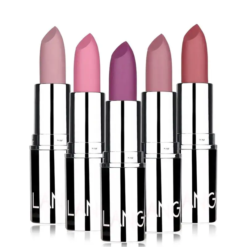 

8 Colors Matte Bullet Lipstick Waterproof Long-Lasting Velvet Lipstick Easy To Wear Nude Nutritious Makeup Wholesale Cosmetics