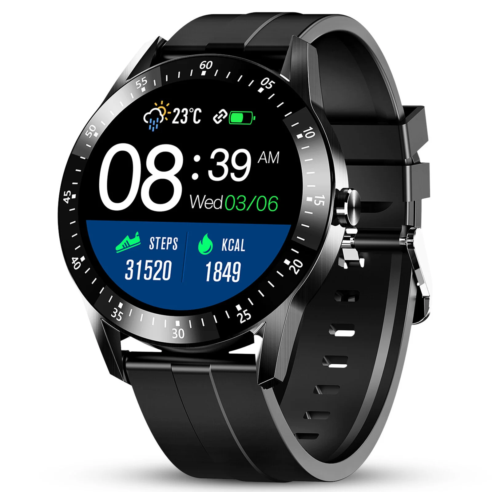 

Smartwatch S11 1.28 Inch Full Touch Screen Heart Rate Blood Pressure Monitor 24 Sports Modes 300mAh Large Battery Capacity IP67