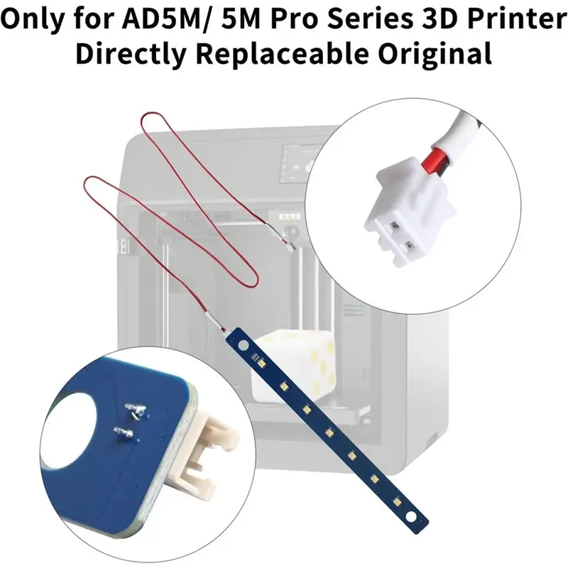 Фото Комплект светодиодных панелей ABRN-24V (2 шт.) для Adventuer 5M/5M Pro, сменная световая лента, аксессуары для 3D-принтеров №5