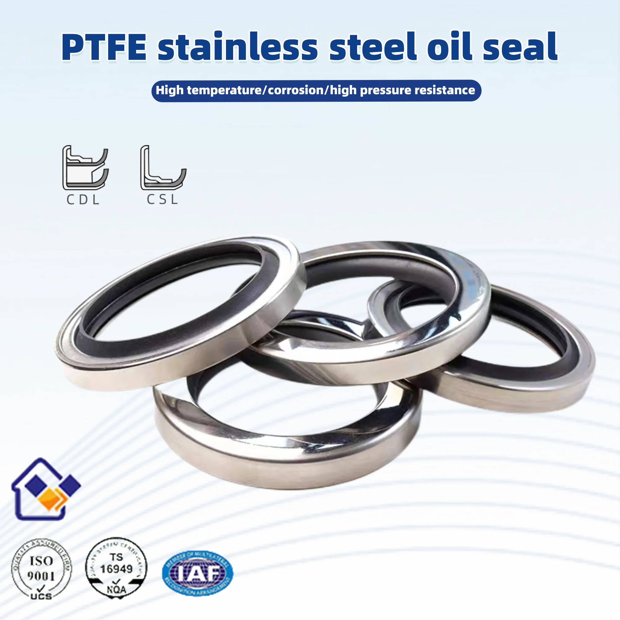 

Single lip PTFE stainless steel oil seal 65/68*75/80/8283/85/90/100*8/10/12/14/15mm screw air compressor