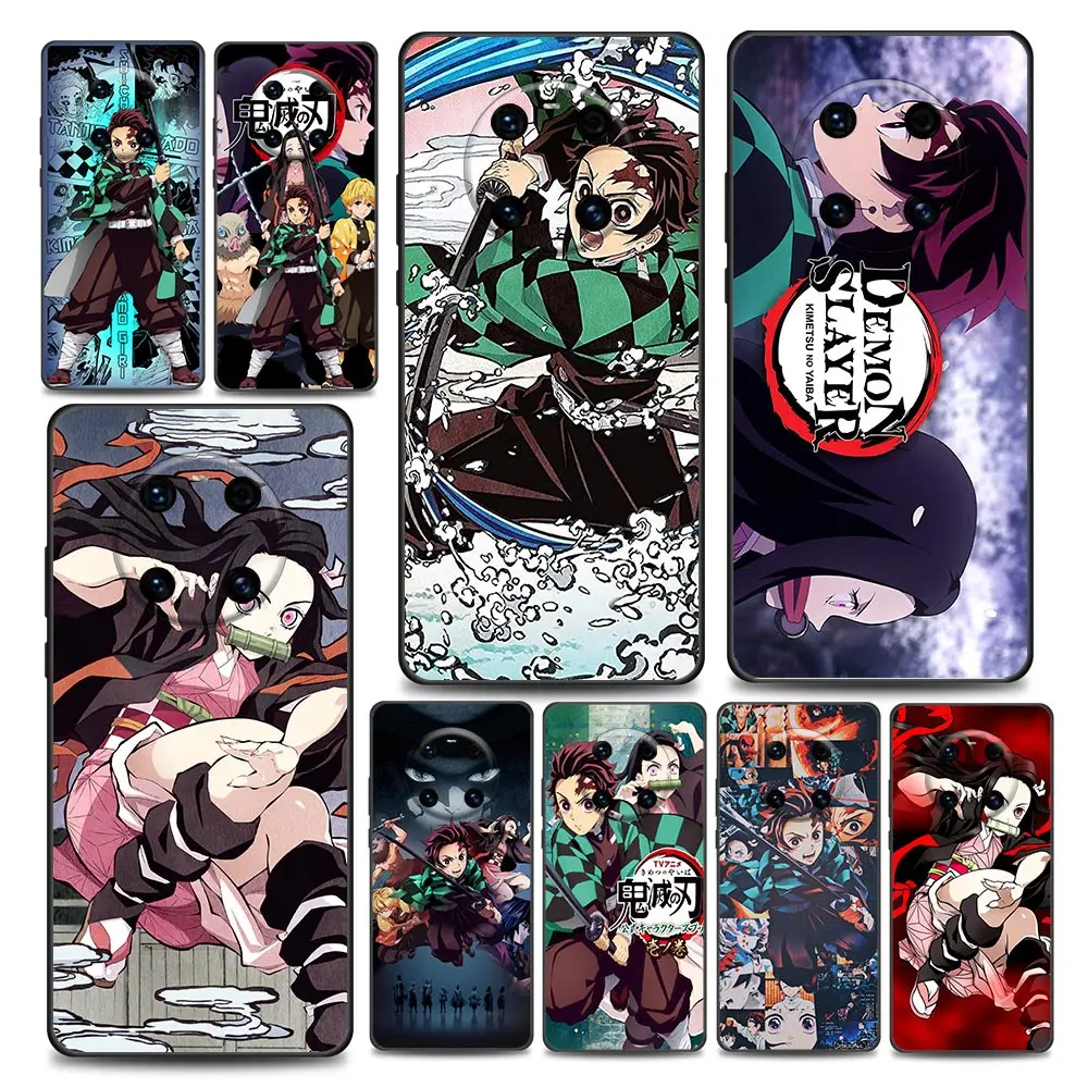 

apan Anime Demon Slayer Phone Case for Huawei Y6 Y7 Y9 2019 Y5p Y6p Y8s Y8p Y9a Y7a Mate 10 20 40 Pro RS Soft Silicone