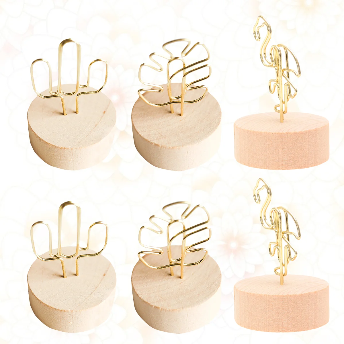 6 шт. папка для сообщений на деревянной основе креативный зажим фотографий