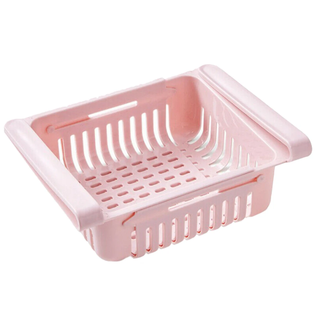 

1PC Adjustable And Stretchable Fridge Organizer Fresh Spacer Layer Storage Rack Drawer Basket Refrigerator Pull-out Drawers