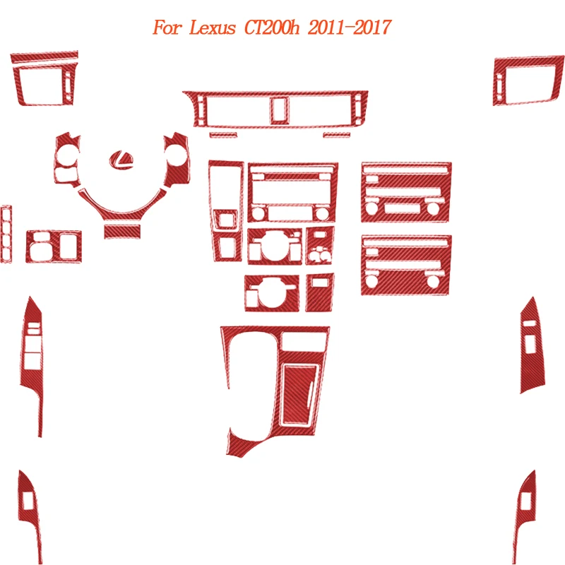 

Car Accessories Interior Carbon Fiber Energy-saving panel Central control air outlet wait Stickers For Lexus CT200h 2011-2017