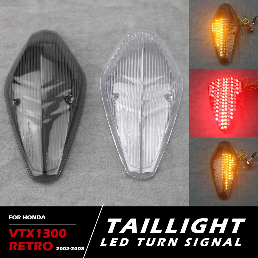 

VTX1300 Motorcycle LED Turn Signal Tail Light Taillight For HONDA VTX 1300 1800 RETRO 1800T 2002 2003 2004 2005 2006 2007 2008