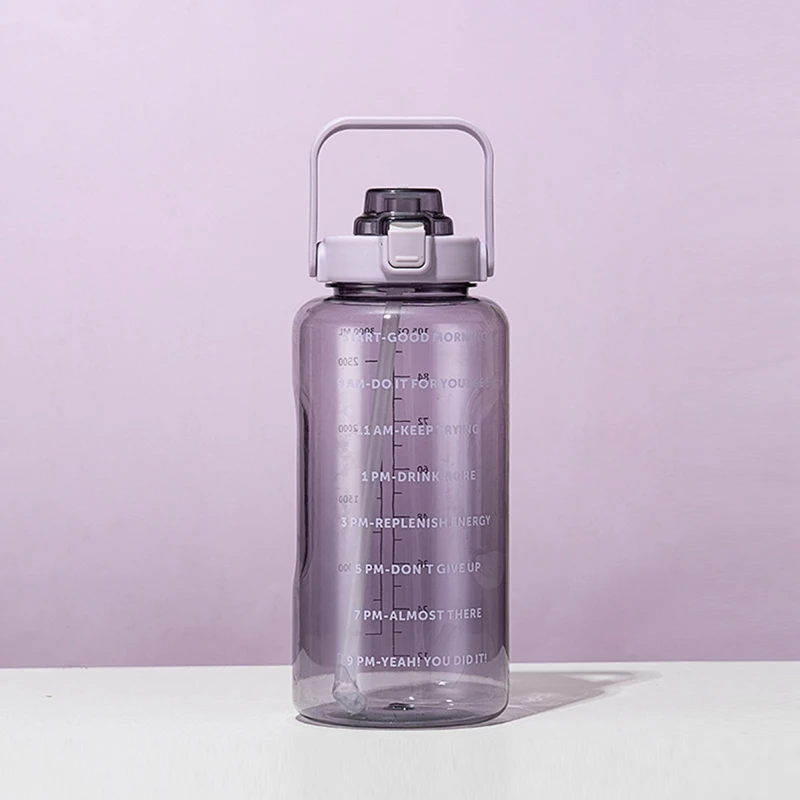 Спортивная соломенная бутылка для воды 2 л портативная большая емкость чашка