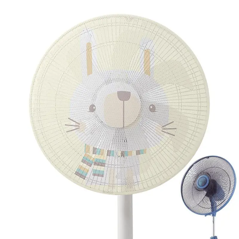 

Cartoon Animal Fan Dust Cover Safety Protection Net Cover Dustproof Mesh Nets Children Anti-Pinch Bag Fan Accessories Home Decor
