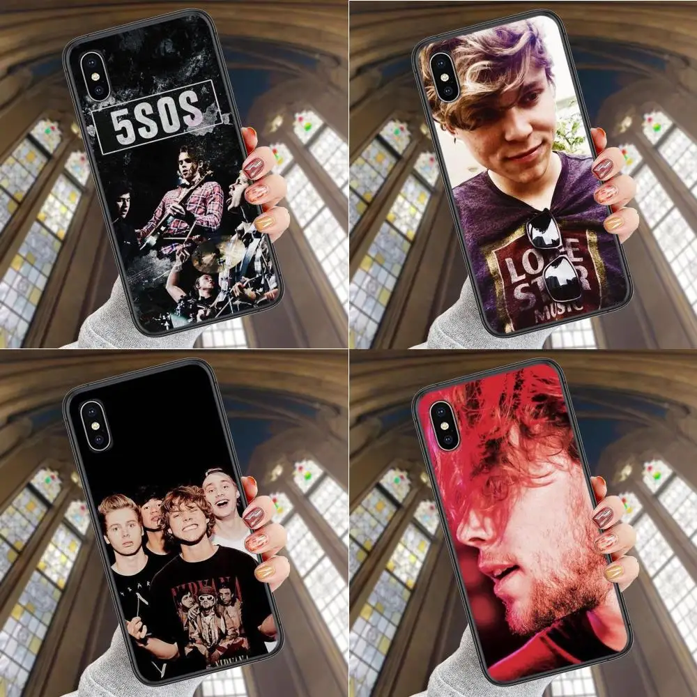 Дешевый черный роскошный чехол-накладка мягкий чехол 5 Sos Ashton Irwin распродажа