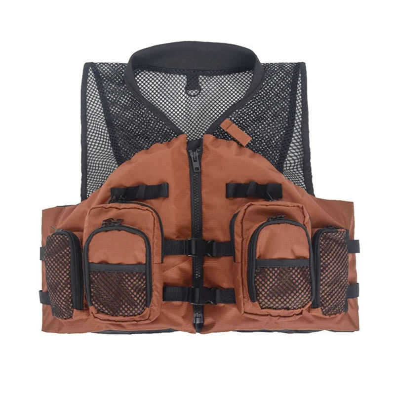 

Suitable Fly Fishing Vest Outdoor Trout Packs Mesh Fishing Vest Tackle Bag Jacket Clothes Survive Floatable Vest