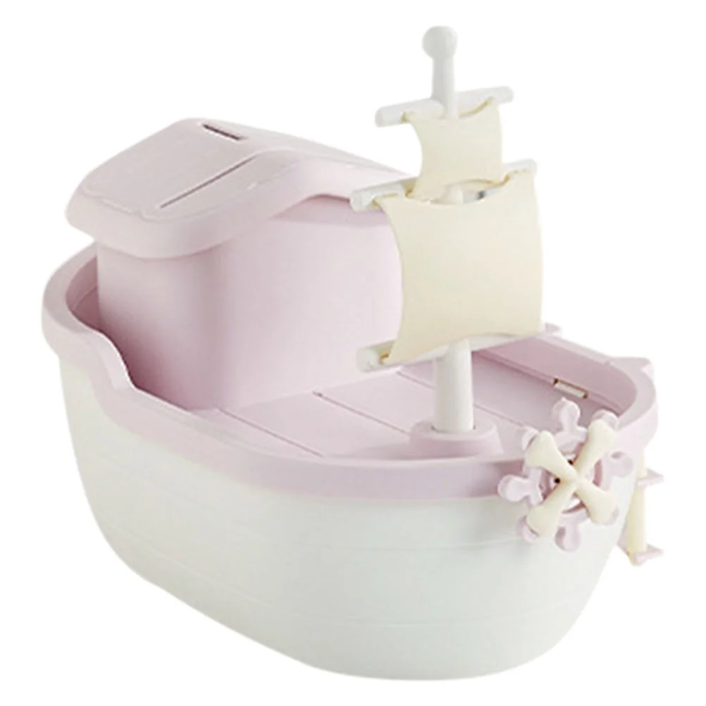 

Small Saving Pot Kids Bank Boat Shape Piggy Cartoon Plastic Money Storage Delicate Internet Celebrity