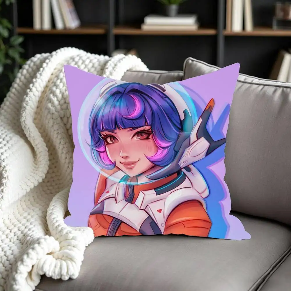 Фото Наволочка с двусторонним принтом Pop Game O-Overwatch для дивана, гостиной, домашнего офиса, декоративный защитный чехол №2