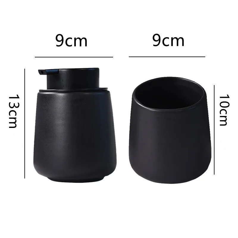 kitchen liquid soap dispensers black ceramic bottle hand sanitizer shampoo bottle shower gel dispenser for bathroom accessories free global shipping