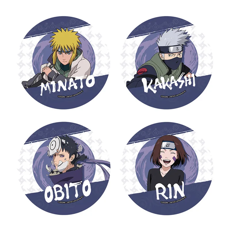 

Brdwn NARUTO Namikaze Minato Ninja Team Hatake Kakashi Uchiha Obito Nohara Rin China Official Authorization Cosplay Badge