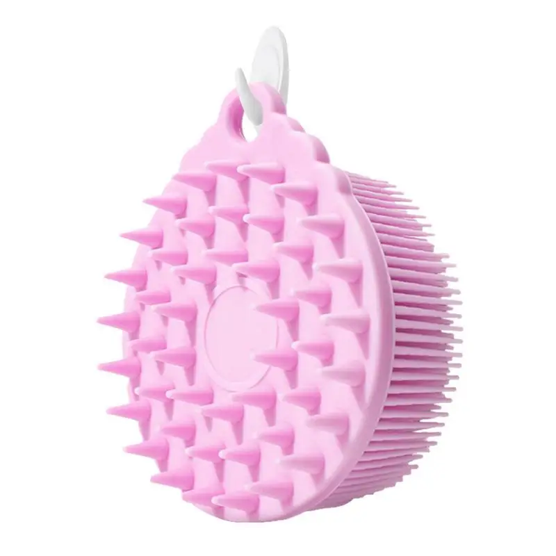 

Силиконовый скребок для тела, щетка для душа и тела для очистки шампуня, щетка для массажа кожи головы, аксессуары для тела