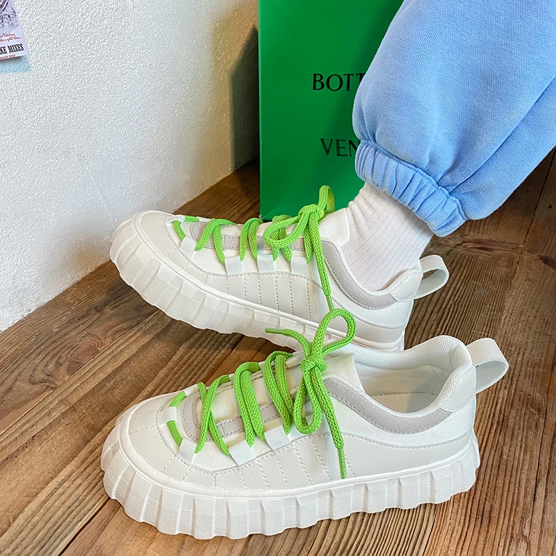 

2022 New Flats Platform Women Spring Summer Casual Sneakers Designer Sport Walking Runninng Shoes Lace Up Sandals Women Shoes