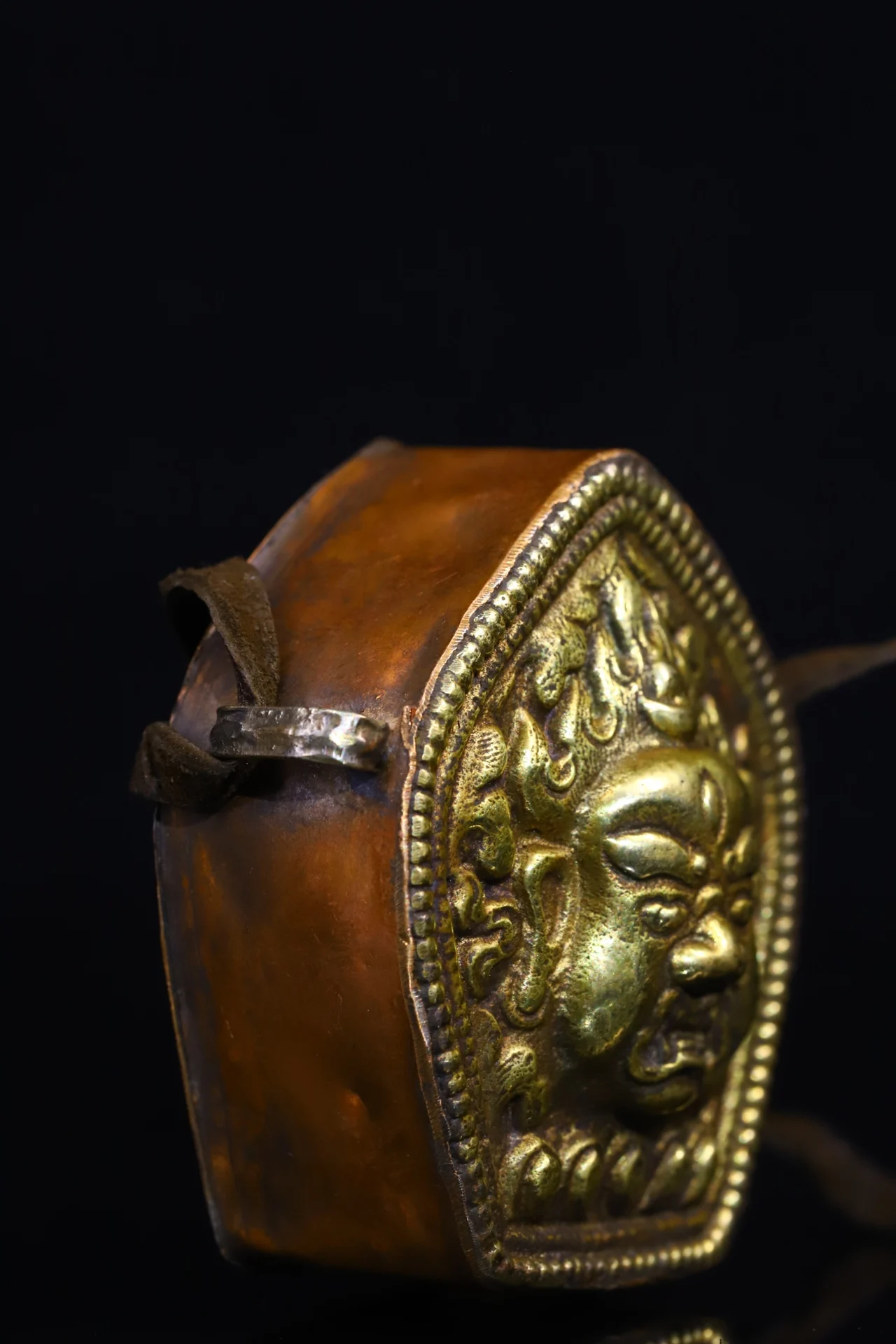 Коллекция тибетских храмов 2 дюйма мозаика из старой бронзы с окрашенным