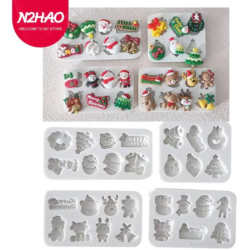 

1Pc Christmas Silicone Mold Snowman Silicone Mold DIY Cake Fondant Baking Mold Aromatherapy Gypsum Silicone Crafts Mold