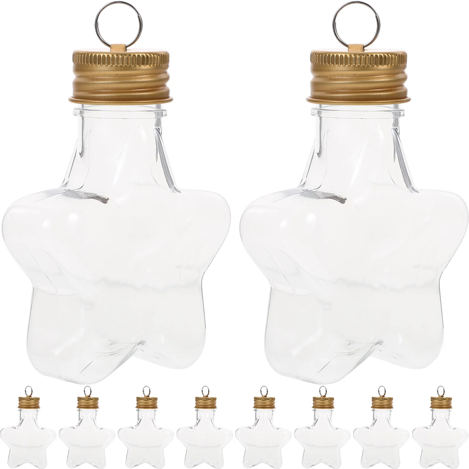 

10 Pcs Christmas Bottle Origami Star Shaped Container Colored Decor Bottles Wishing Containers Pendant Tree Hanging