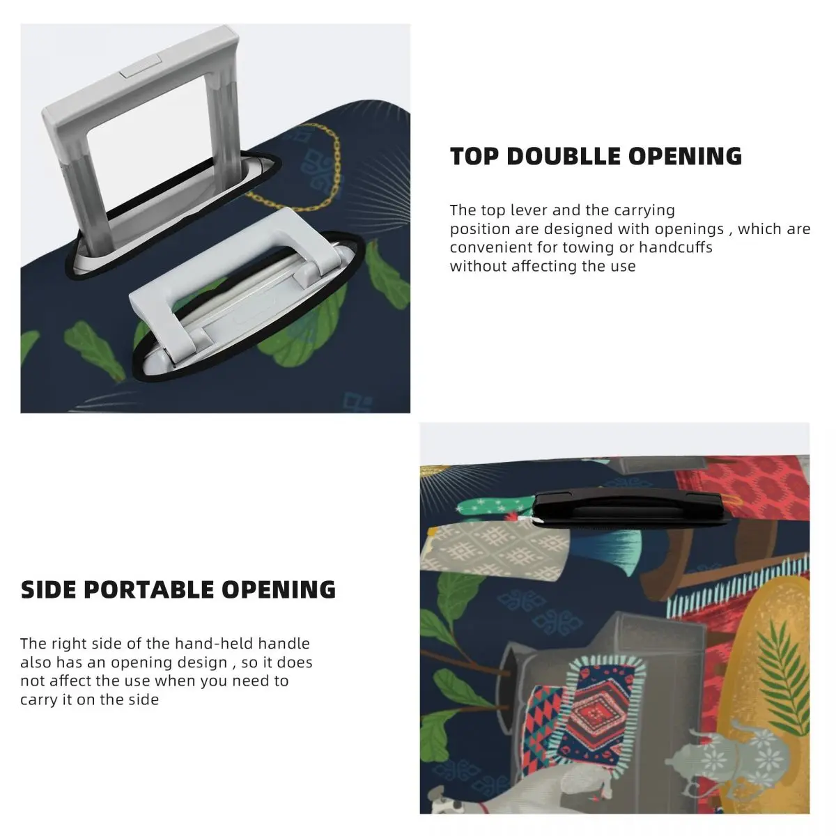 Индивидуальный богемный чехол для чемодана с изображением животных защитный