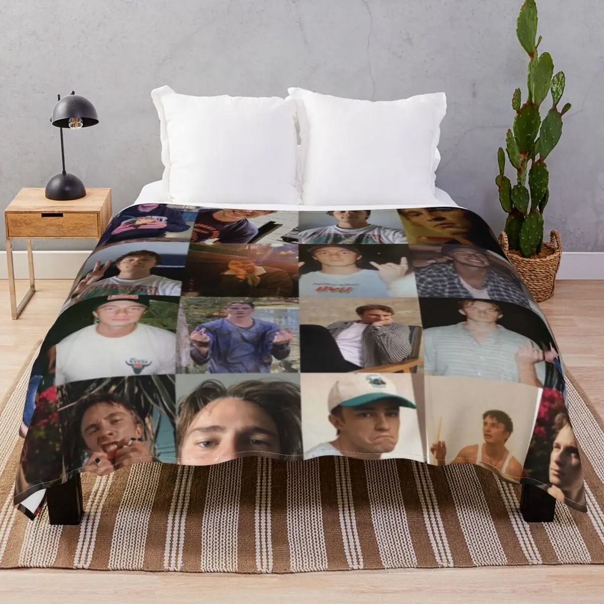Drew Starkey Blankets Flannel Plush Print Warm Throw Blanket for Bed Sofa Travel Cinema