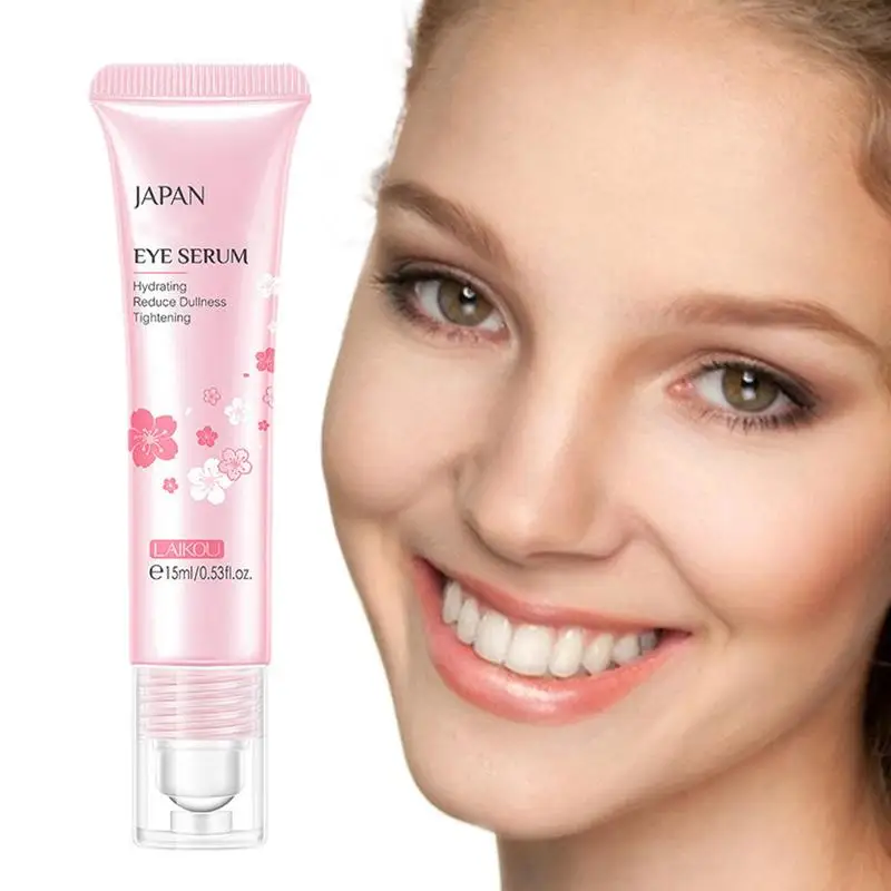 

Sakura Eye Cream With Massage Ball Reduces Eye Bags Dark Circles Under Eye Care Cream Remove Crow's Feet Moisturizing Eye Care