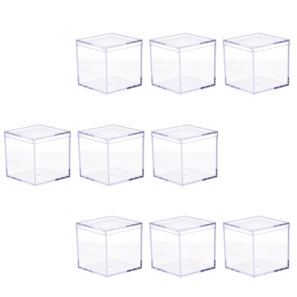 

Box Acrylic Boxes Clear Display Square Candy Storage Containers Jewelry Cube Gift Packing Mini Wedding Case Container