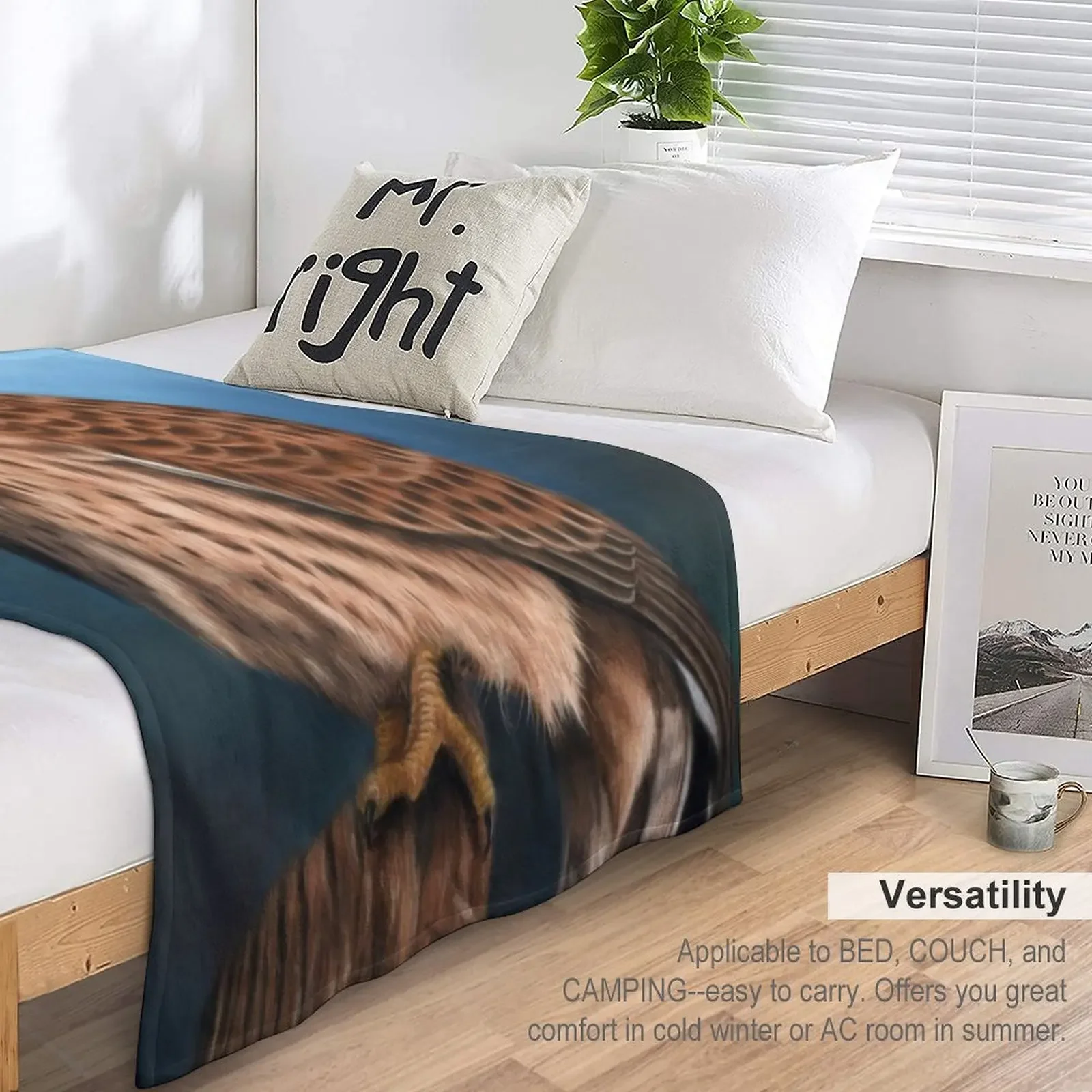 Kestrel птичьи пледы одеяла и персонализированная фотография