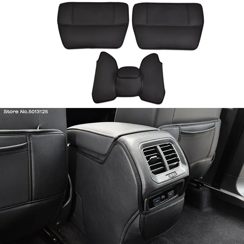 

Car Rear Seat Anti-Kick Pad Rear Seats Cover Back Armrest Protection Mat For Volkswagen VW Tiguan MK2 2021 2020 2019 2018 2017