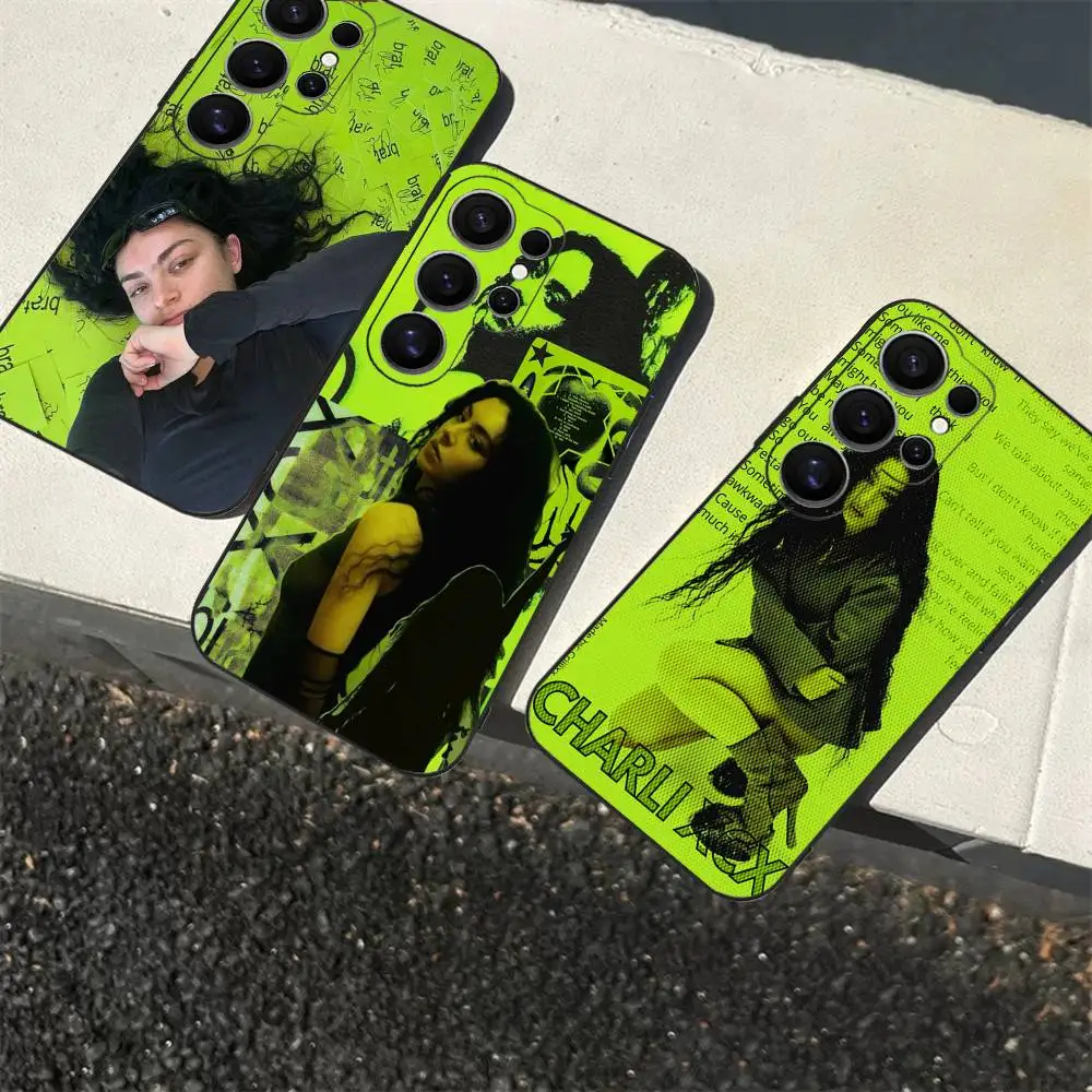 Фото Чехол для телефона C-Charli X-XCX BRAT Singer для Samsung S 24 fe 25 Ultra plus 20 lite 21 30 22 23 24 22 Ultra 5G Fundas №3