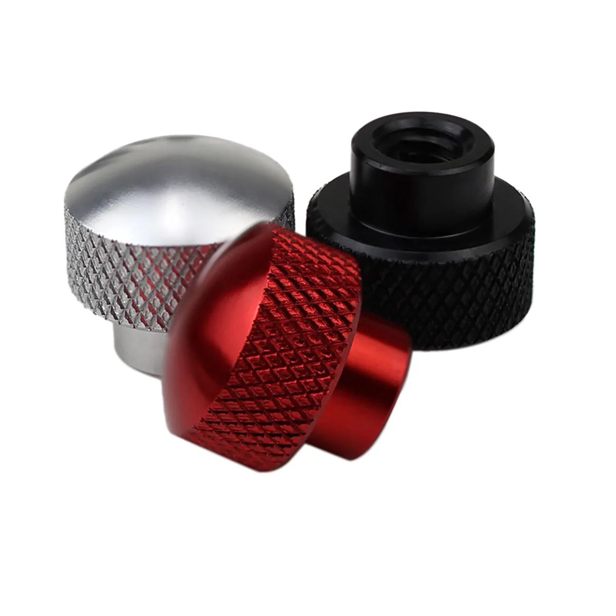 

1Pcs Aluminum Alloy Knurled Thumb Nuts Blind Hole M3/M4/M5/M6-D16*15mm Round Head High Type Hand Grip Knobs Step Nut