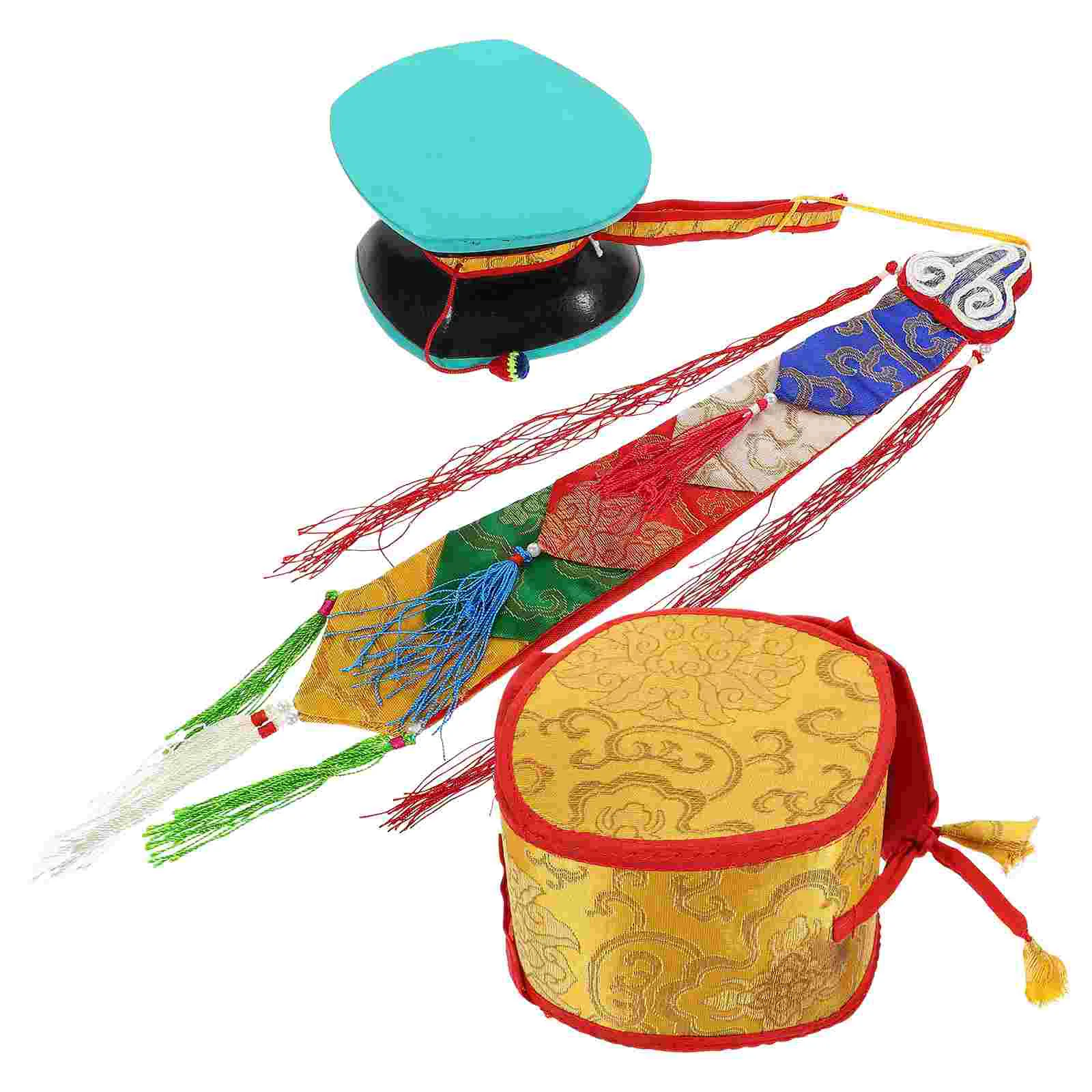 

Gabala Drum Percussion Small Instrument Hand Bag Portable Traditional Nepal Sheepskin Religious Religion